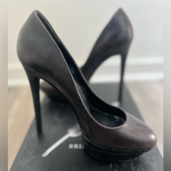 Brian Atwood B Fontaine High Heel Pump - Black / Lizard - size 8 - Picture 9 of 12